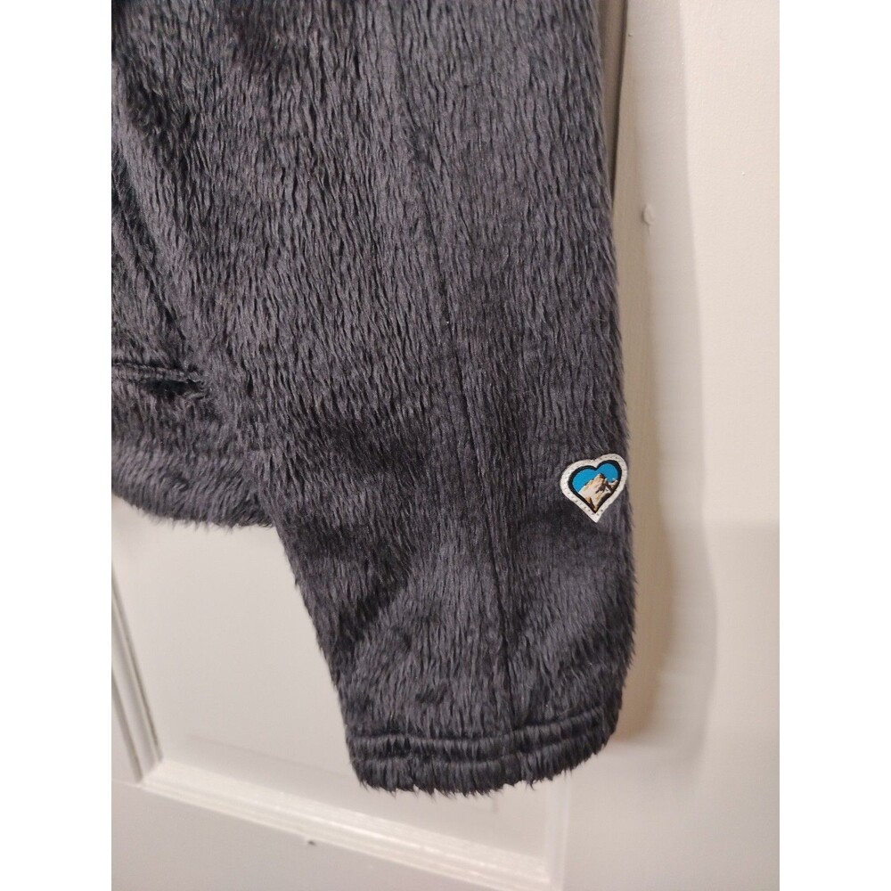 Kuhl Women’s Born In The Mountains Full Zip Gray Fleece Jacket Brown Trim SZ L - Picture 7 of 13